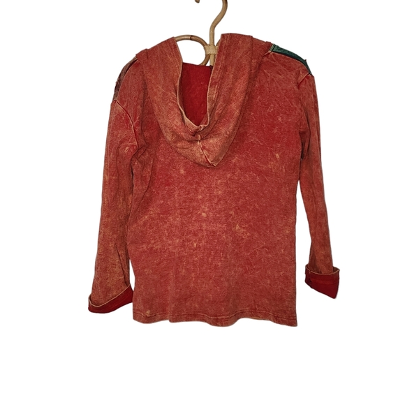 Rising international hippie multi material print light weight hooded jacket - Picture 8 of 8